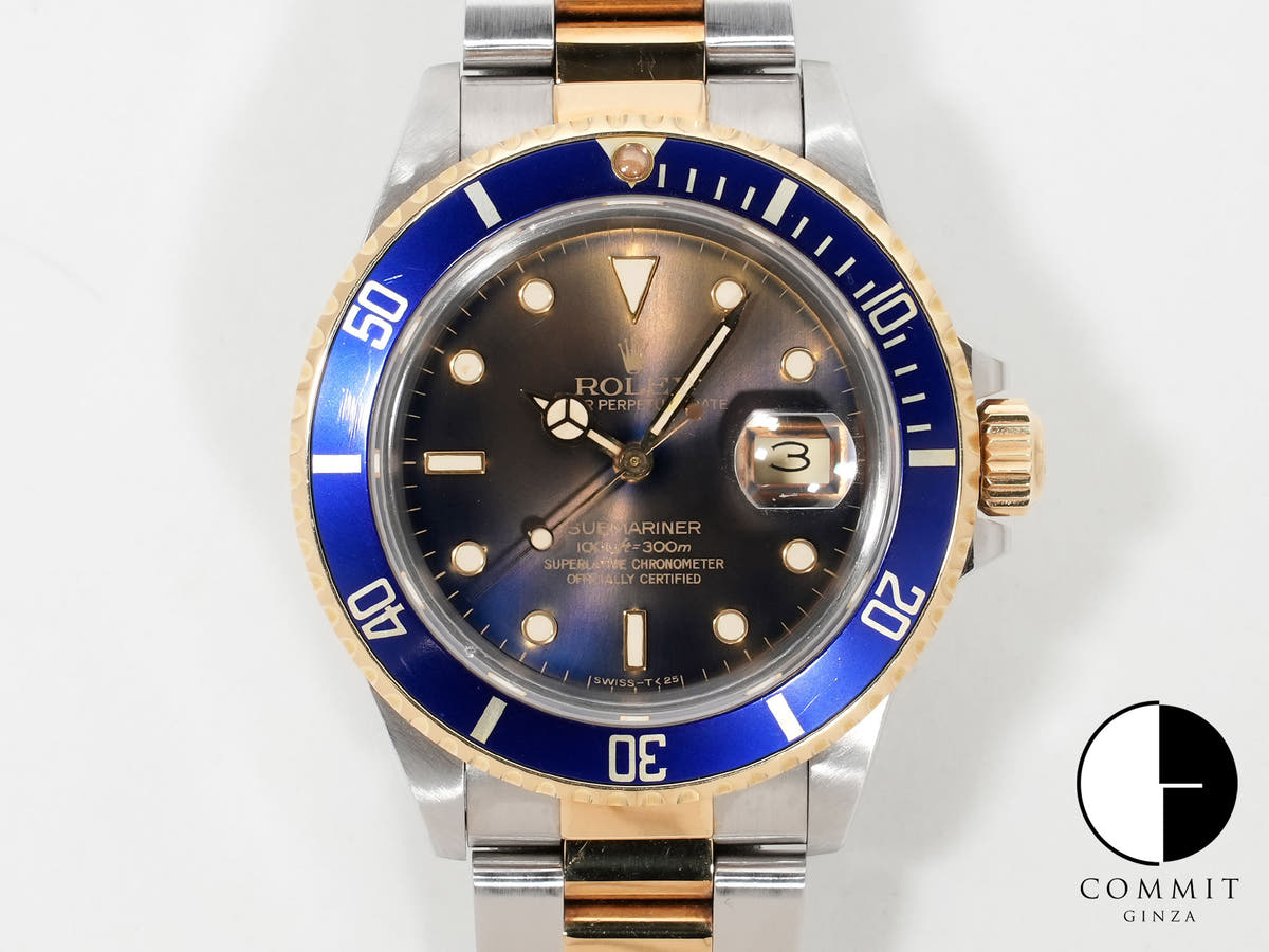 ロレックス サブマリーナー デイト Ref.16803 ステンレススチール/イエローゴールド ブルー文字盤