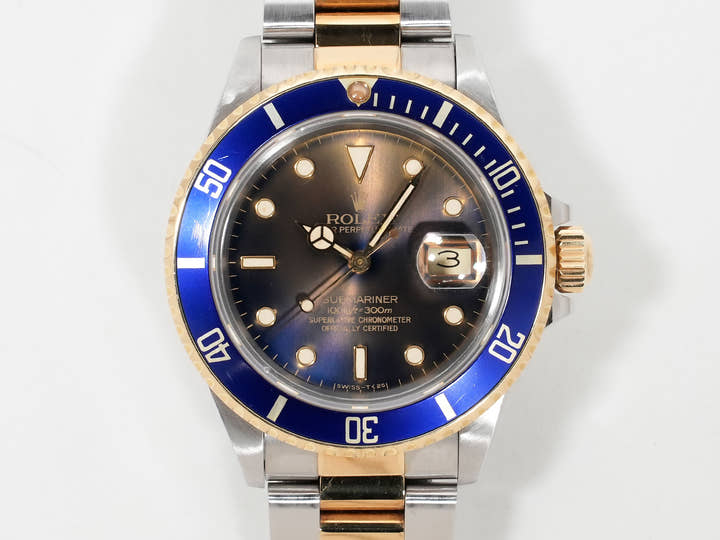 ロレックス サブマリーナー デイト Ref.16803 ステンレススチール/イエローゴールド ブルー文字盤
