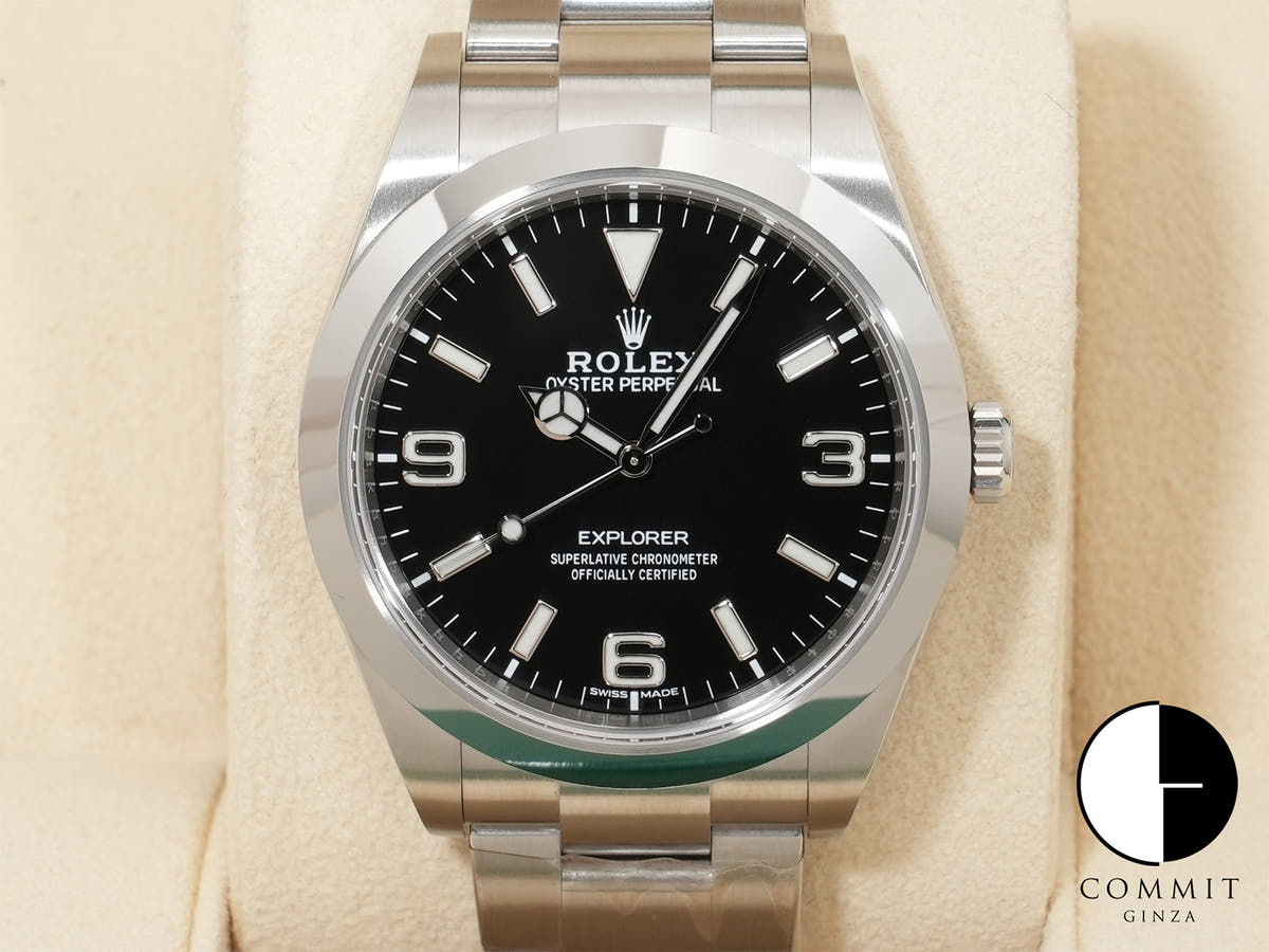 ロレックス エクスプローラーI Ref.214270 ステンレススチール ブラック文字盤