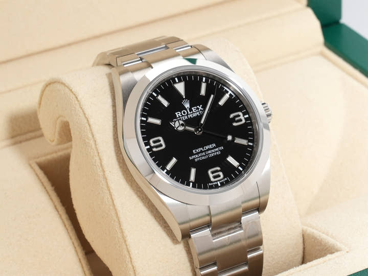 ロレックス エクスプローラーI Ref.214270 ステンレススチール ブラック文字盤