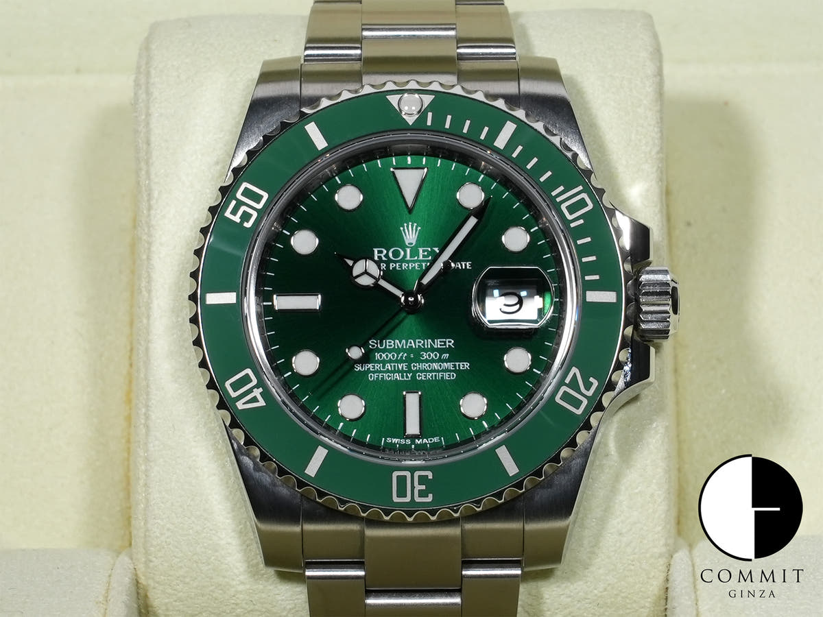 ロレックス サブマリーナー デイト Ref.116610LV ステンレススチール グリーン文字盤