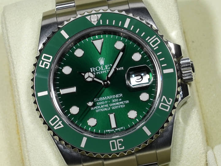 ロレックス サブマリーナー デイト Ref.116610LV ステンレススチール グリーン文字盤