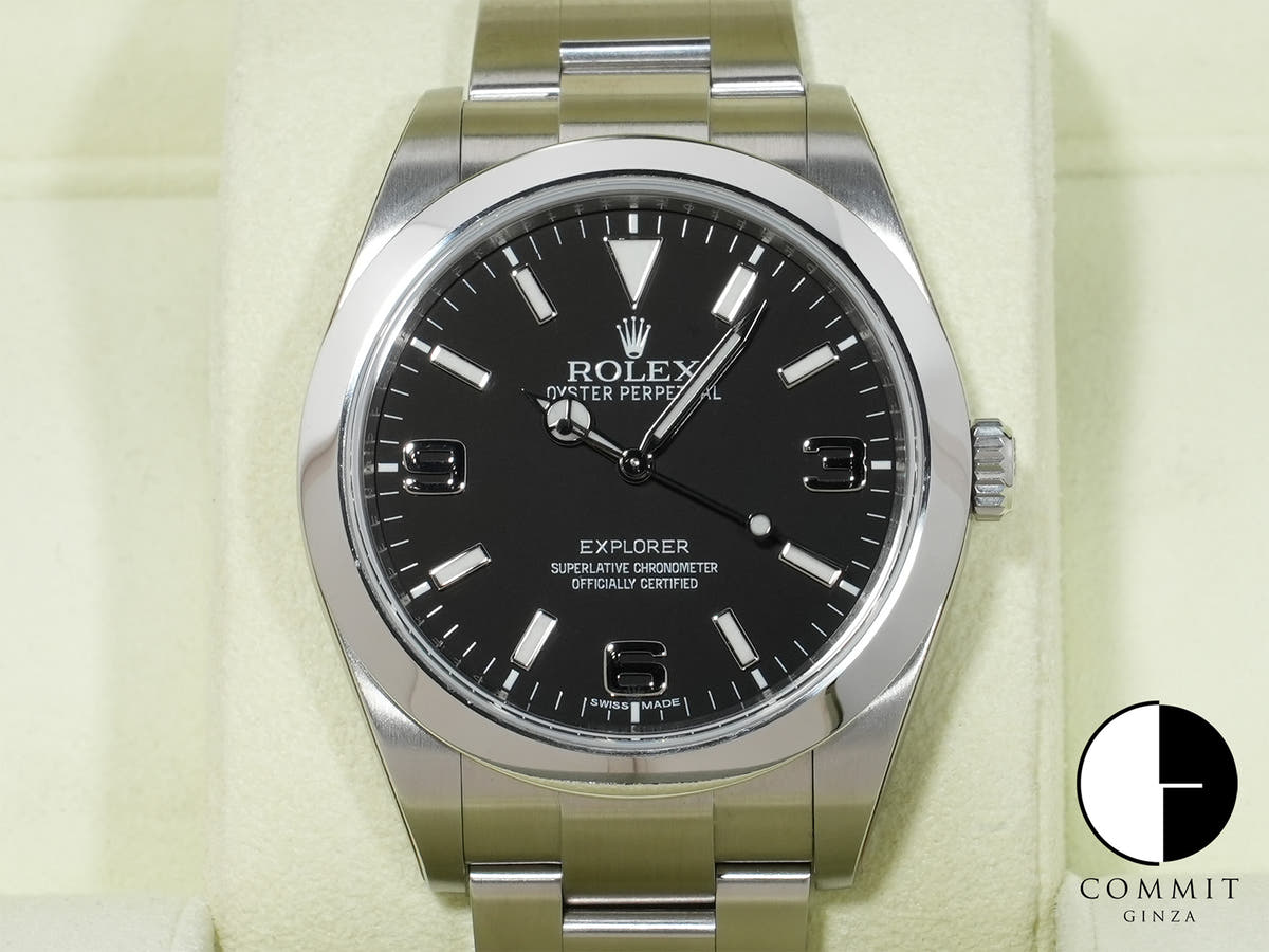 ロレックス エクスプローラーI Ref.214270 ステンレススチール ブラック文字盤