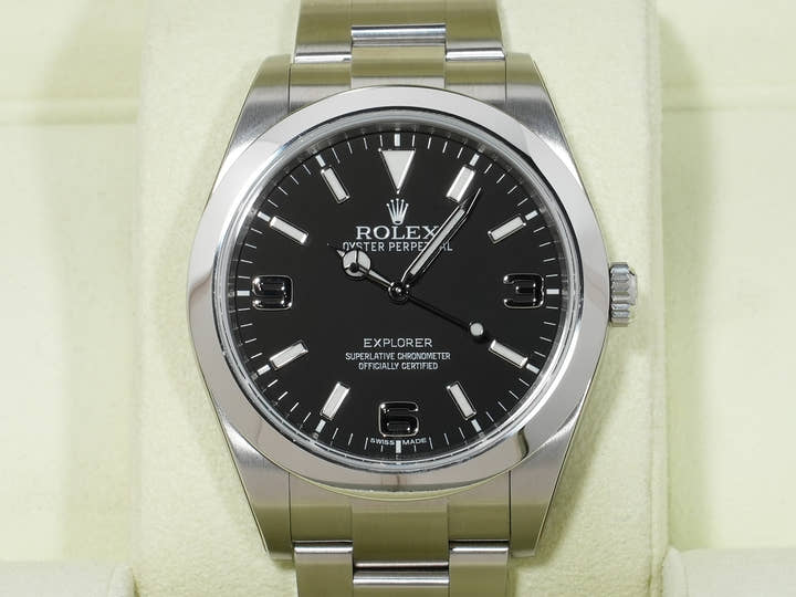 ロレックス エクスプローラーI Ref.214270 ステンレススチール ブラック文字盤