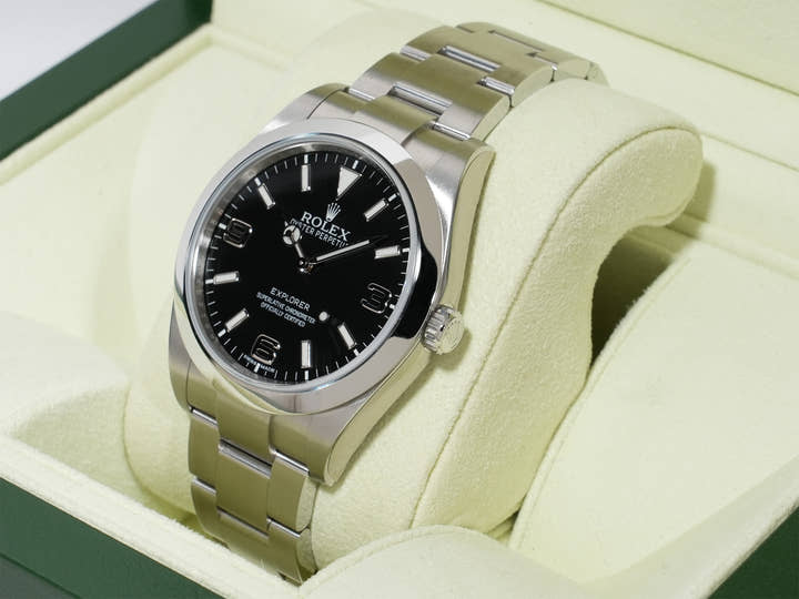 ロレックス エクスプローラーI Ref.214270 ステンレススチール ブラック文字盤