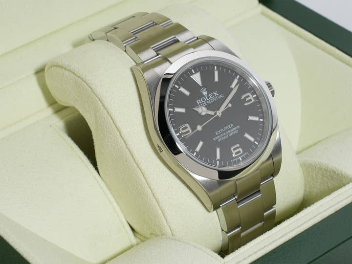 ロレックス エクスプローラーI Ref.214270 ステンレススチール ブラック文字盤