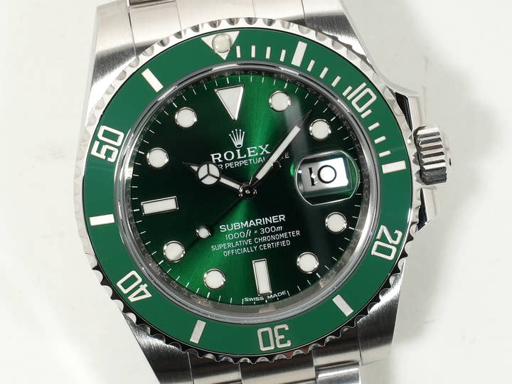 ロレックス サブマリーナー デイト Ref.116610LV ステンレススチール グリーン文字盤