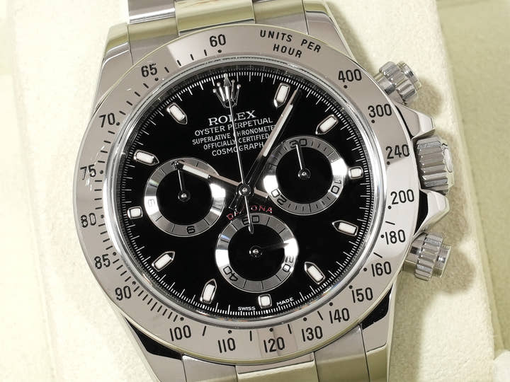 ロレックス デイトナ Ref.116520 ステンレススチール ブラック文字盤 中古 wddt72w4