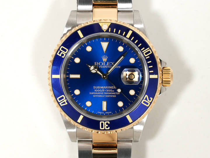 ロレックス サブマリーナー デイト Ref.16613 ステンレススチール/イエローゴールド ブルー文字盤