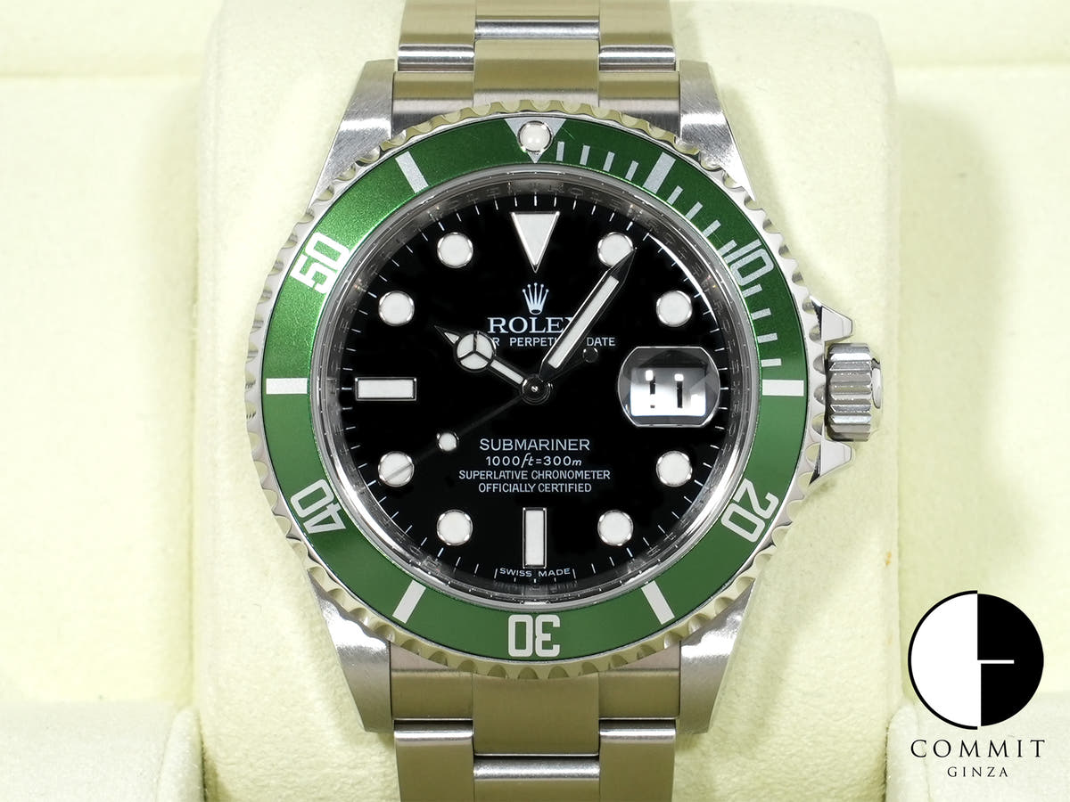 ロレックス サブマリーナー デイト Ref.16610LV ステンレススチール ブラック文字盤 美中古 nn3mbqqe