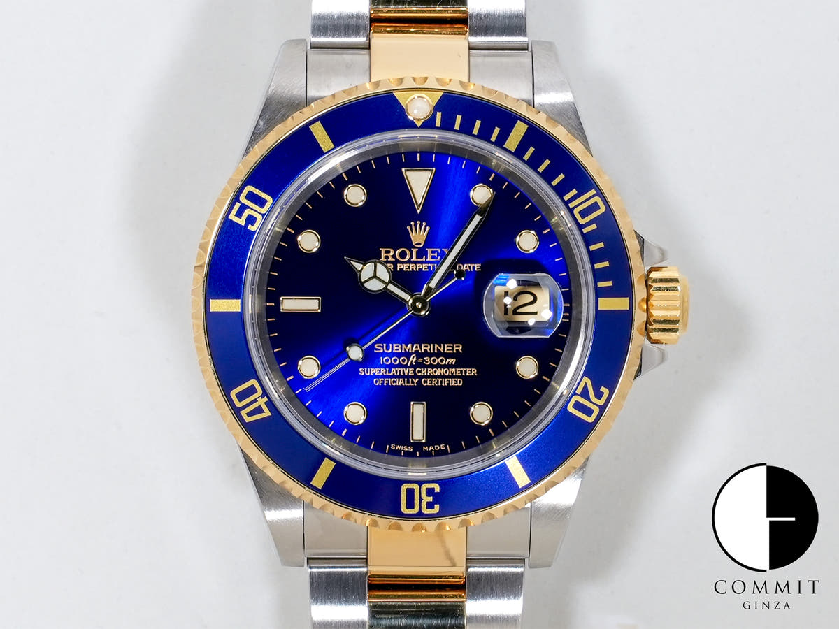 ロレックス サブマリーナー デイト Ref.16613 ステンレススチール/イエローゴールド ブルー文字盤