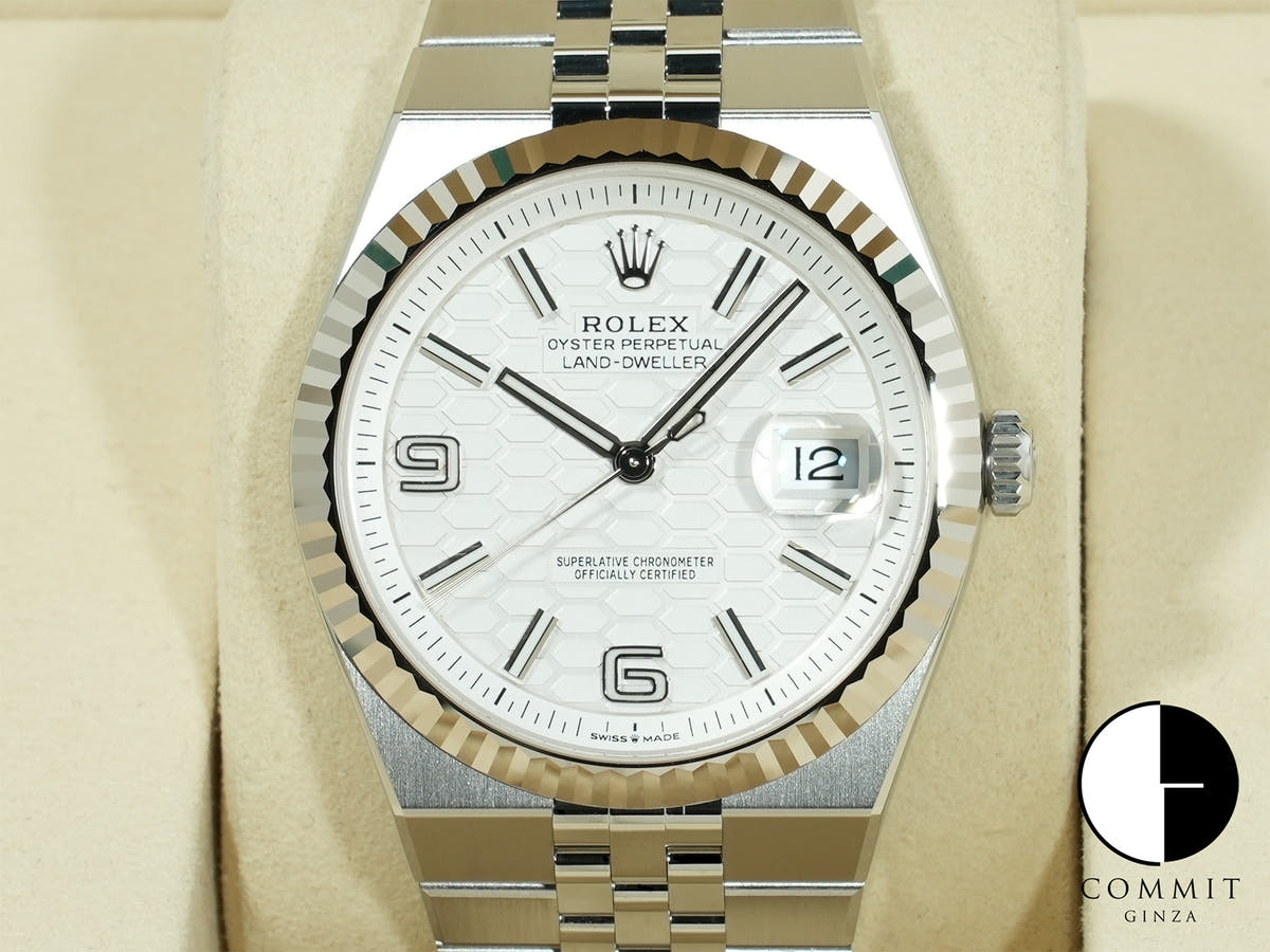 ロレックス ランドドゥエラー Ref.127334 ステンレススチール/ホワイトゴールド ホワイト文字盤