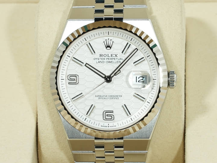 ロレックス ランドドゥエラー Ref.127334 ステンレススチール/ホワイトゴールド ホワイト文字盤