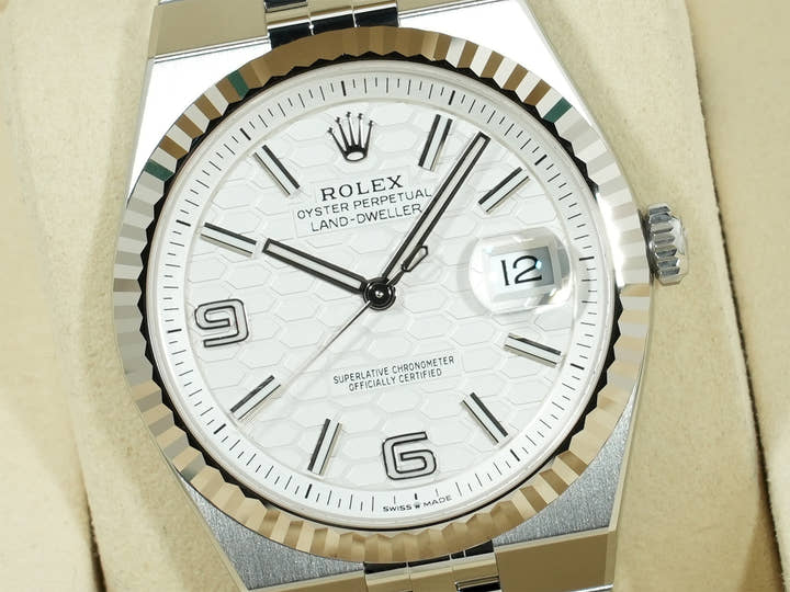 ロレックス ランドドゥエラー Ref.127334 ステンレススチール/ホワイトゴールド ホワイト文字盤