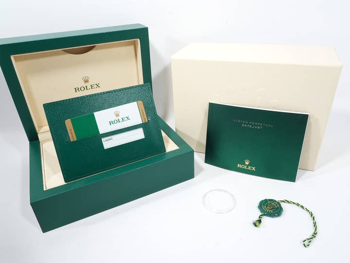 ロレックス デイトジャスト Ref.116243 ステンレススチール/イエローゴールド グリーンフラワー文字盤 ジュビリーブレスレット