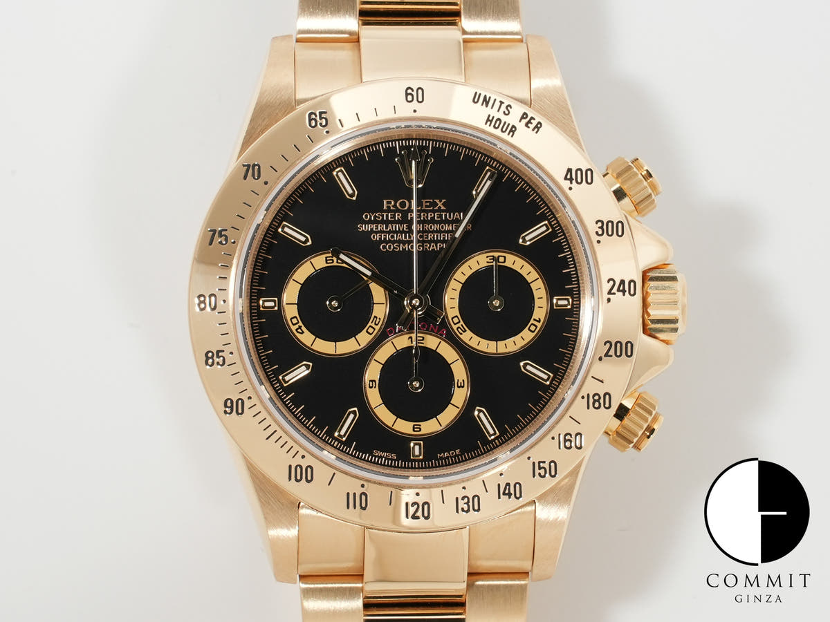 ロレックス デイトナ エルプリメロ Ref.16528 イエローゴールド ブラック文字盤 美品 h657pfp3