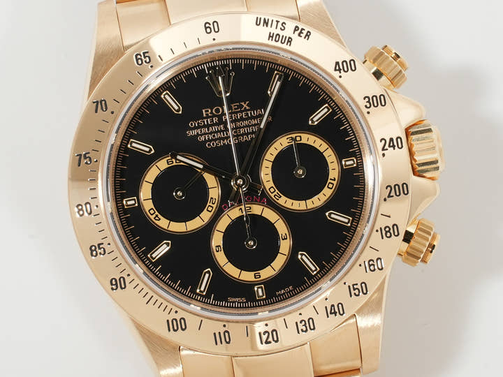 ロレックス デイトナ エルプリメロ Ref.16528 イエローゴールド ブラック文字盤 美品 h657pfp3