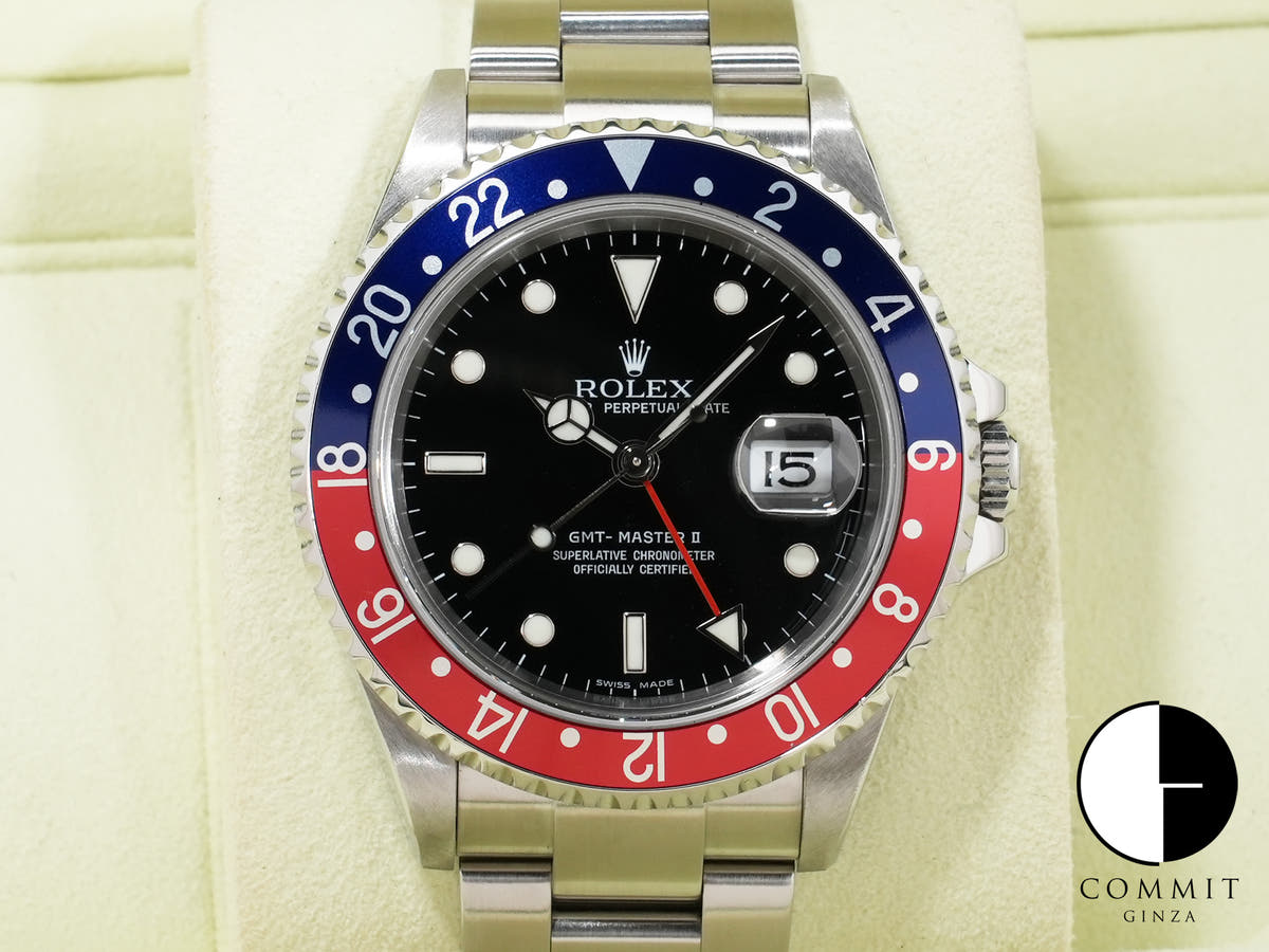 ロレックス GMTマスターII Ref.16710 ステンレススチール ブラック文字盤 オイスターブレスレット 中古 8pwu2xk8