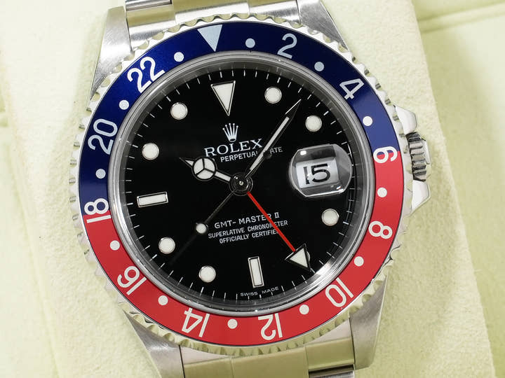 ロレックス GMTマスターII Ref.16710 ステンレススチール ブラック文字盤 オイスターブレスレット 中古 8pwu2xk8