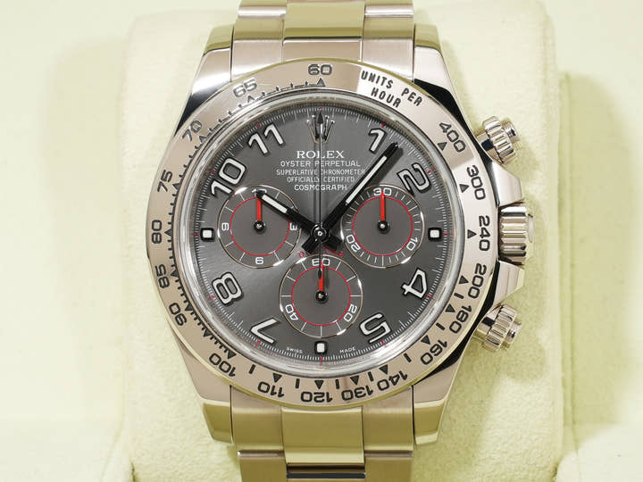 ロレックス デイトナ Ref.116509 ホワイトゴールド グレーアラビア文字盤 中古 nxvjxa93