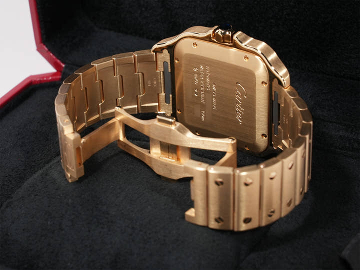 Cartier Santos-de-Cartier LM Japan Limited Edition Ref. WGSA0101 Yellow Gold Gray Dial Unused kshyoxqw