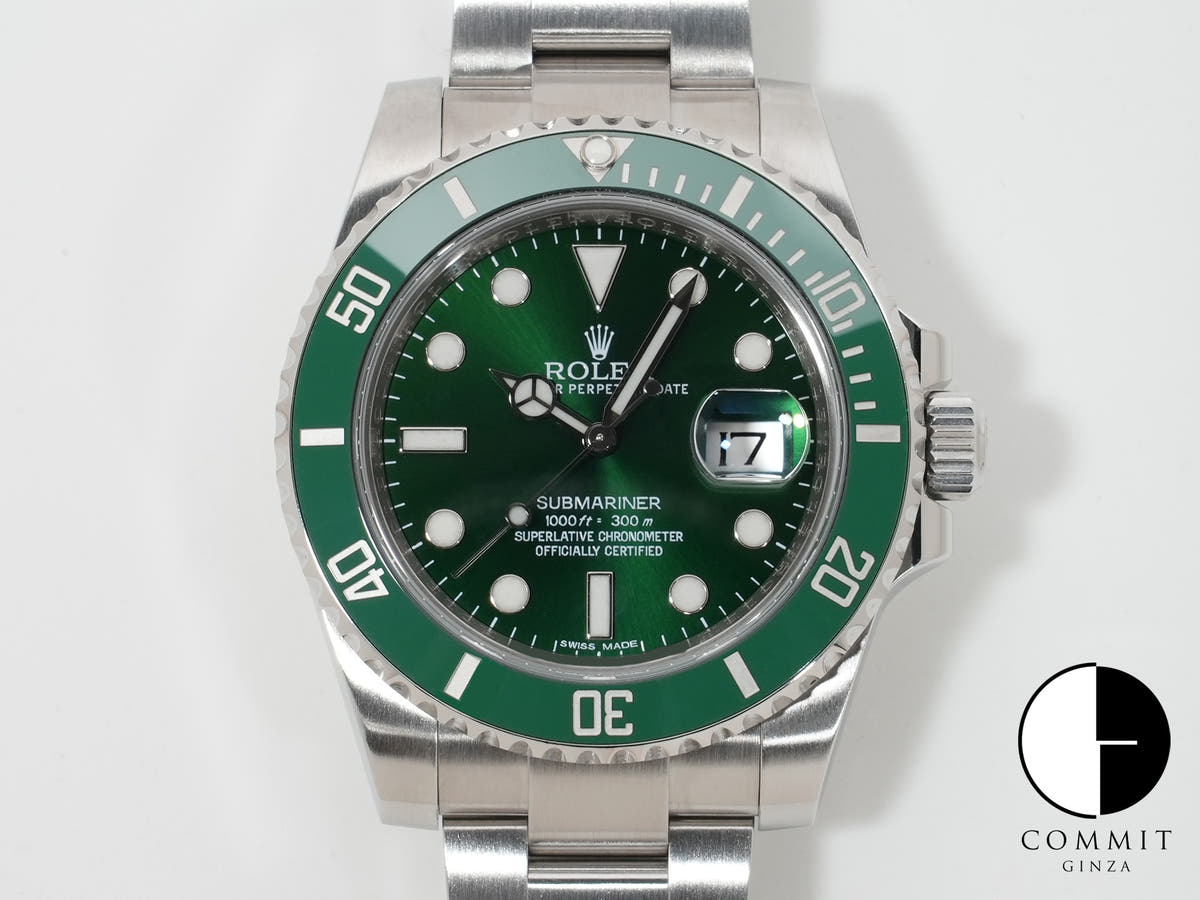 ロレックス サブマリーナー デイト Ref.116610LV ステンレススチール グリーン文字盤