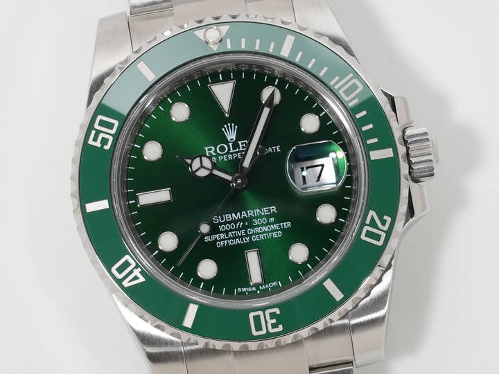 ロレックス サブマリーナー デイト Ref.116610LV ステンレススチール グリーン文字盤