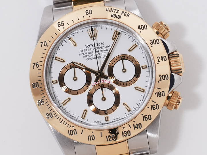 ロレックス デイトナ エルプリメロ Ref.16523 ステンレススチール/イエローゴールド ホワイト文字盤