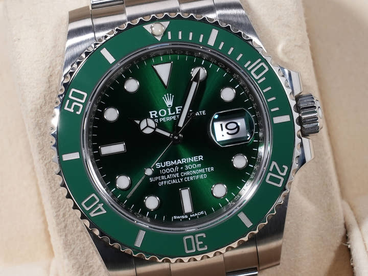 ロレックス サブマリーナー デイト Ref.116610LV ステンレススチール グリーン文字盤