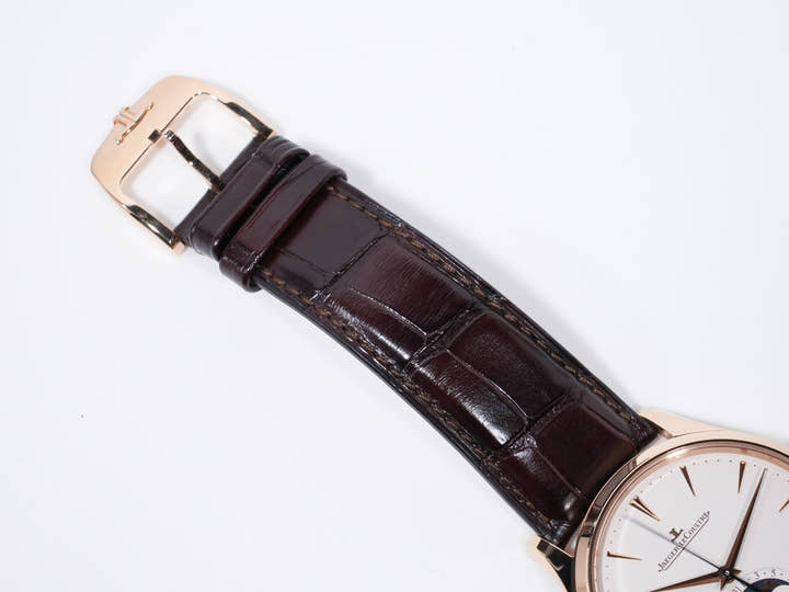 ジャガールクルト マスター ウルトラスリム ムーンフェイズ Ref.Q1362510 18KPG エッグシェルベージュ文字盤 美中古 curswbda