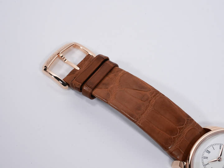 ジャケドロー グラン・セコンド カンティエーム アイボリーエナメル Ref.J007023200 ローズゴールド アイボリーエナメル文字盤 美中古 433mokmg