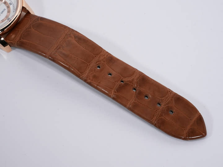 ジャケドロー グラン・セコンド カンティエーム アイボリーエナメル Ref.J007023200 ローズゴールド アイボリーエナメル文字盤 美中古 433mokmg