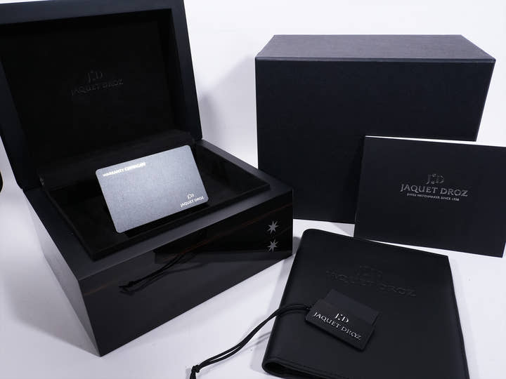 ジャケドロー グラン・セコンド カンティエーム アイボリーエナメル Ref.J007023200 ローズゴールド アイボリーエナメル文字盤 美中古 433mokmg