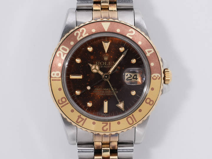 ロレックス GMTマスター Ref.16753 ステンレススチール/イエローゴールド ブラウン文字盤 ジュビリーブレスレット