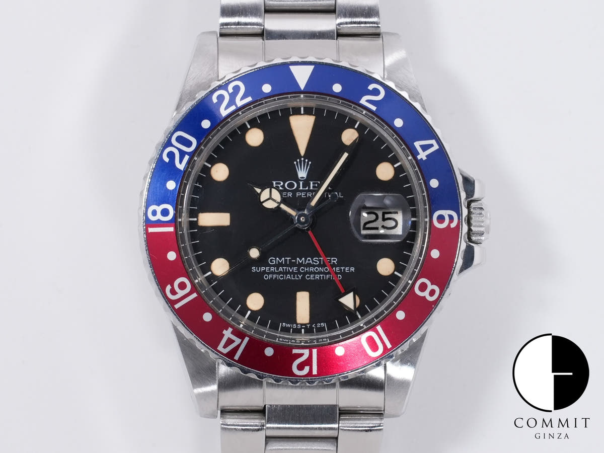 ロレックス GMTマスター Ref.1675 ステンレススチール ブラック文字盤 オイスターブレスレット