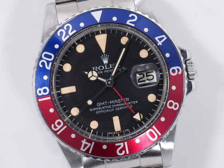 ロレックス GMTマスター Ref.1675 ステンレススチール ブラック文字盤 オイスターブレスレット