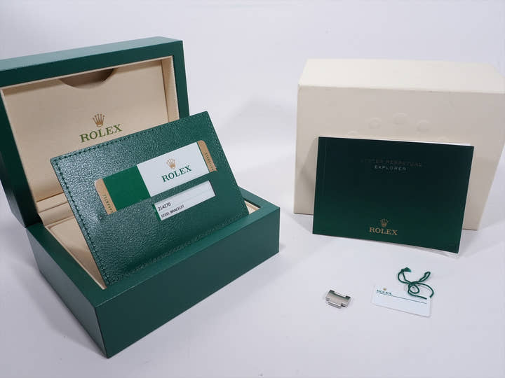 Rolex Explorer I, Mirror Black Dial, Ref. 214270, Stainless Steel