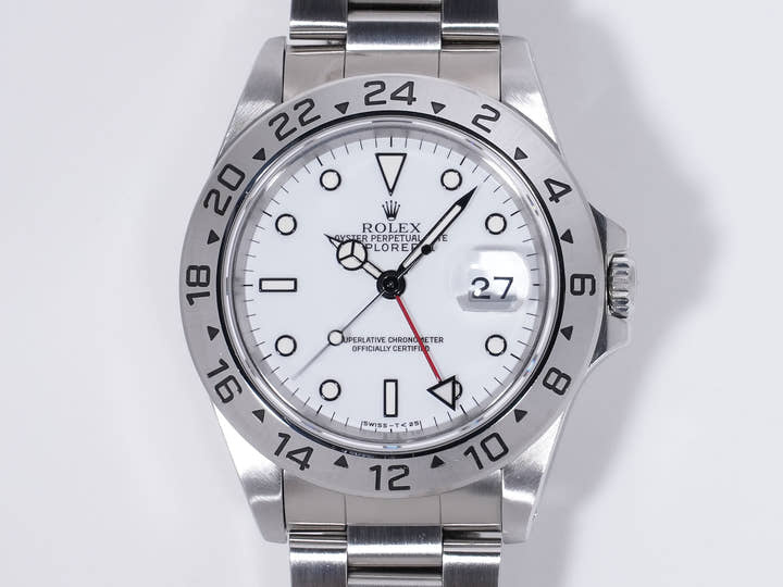 ロレックス エクスプローラーII Ref.16570 ステンレススチール ホワイト文字盤