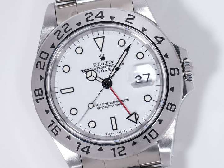 ロレックス エクスプローラーII Ref.16570 ステンレススチール ホワイト文字盤