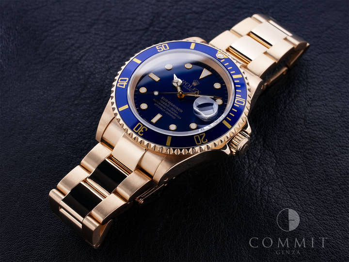 ロレックス サブマリーナー デイト Ref.16618 イエローゴールド ブルー文字盤