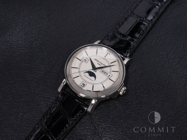 パテックフィリップ アニュアルカレンダー T150 TIFFANY&CO. Ref.5150G ホワイトゴールド シルバー文字盤 美品 qjv9k2yg