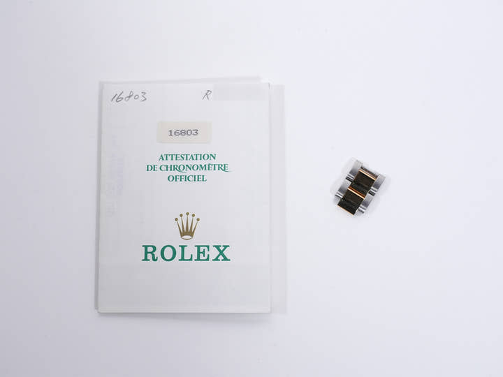 ロレックス サブマリーナー デイト Ref.16803 ステンレススチール/イエローゴールド ブルー文字盤 中古 4uxu7vcf