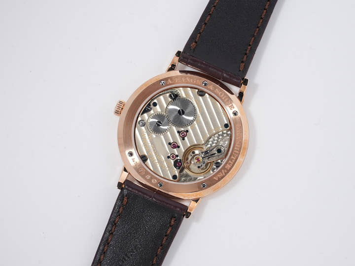 A.ランゲ&ゾーネ サクソニア フラッハ Ref.201.033 18KPG シルバー文字盤 未使用 gdqrs4m4