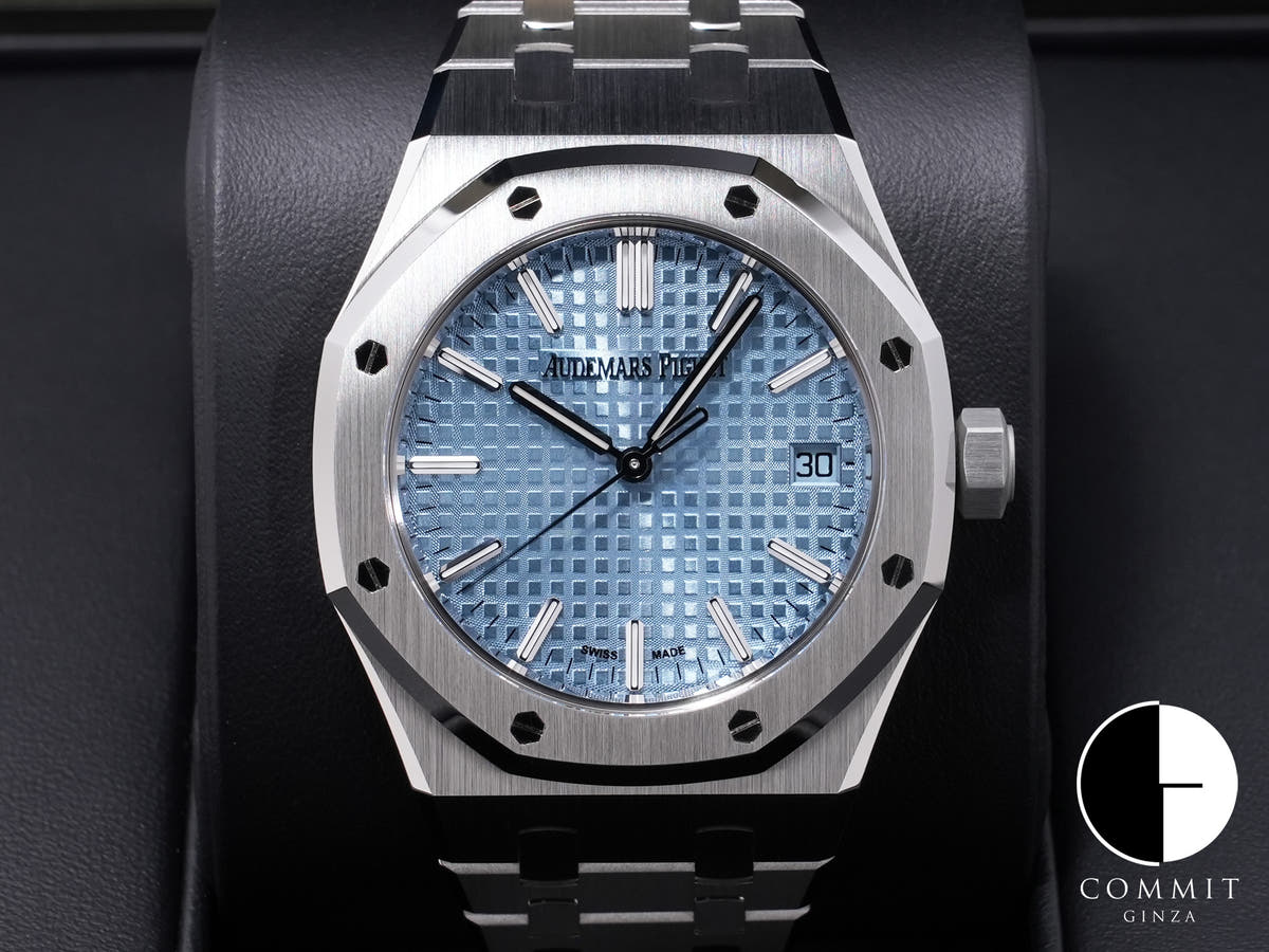 オーデマピゲ ロイヤルオーク 50周年記念 Ref.15550ST.OO.1356ST.04 ステンレススチール ライトブルー文字盤