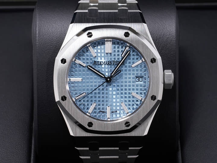 オーデマピゲ ロイヤルオーク 50周年記念 Ref.15550ST.OO.1356ST.04 ステンレススチール ライトブルー文字盤