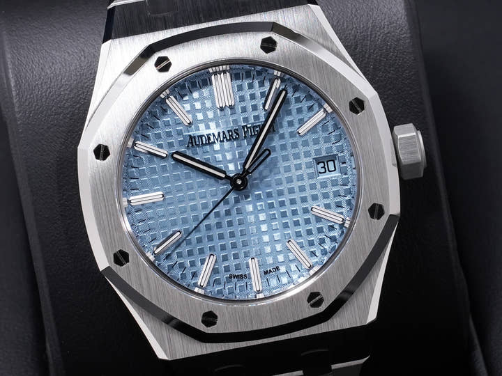 オーデマピゲ ロイヤルオーク 50周年記念 Ref.15550ST.OO.1356ST.04 ステンレススチール ライトブルー文字盤