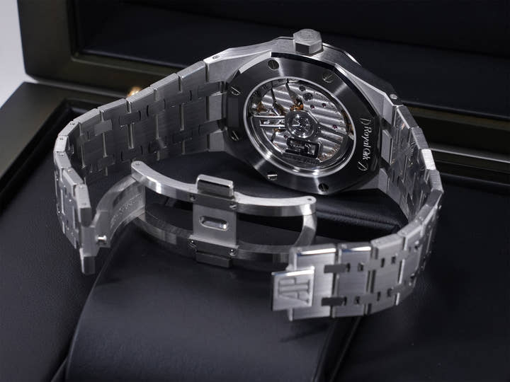 オーデマピゲ ロイヤルオーク 50周年記念 Ref.15550ST.OO.1356ST.04 ステンレススチール ライトブルー文字盤