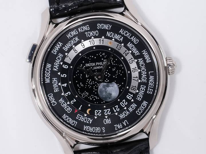 パテックフィリップ コンプリケーション ワールドタイム ムーンフェイズ Ref.5575G-001 ホワイトゴールド ブラック文字盤