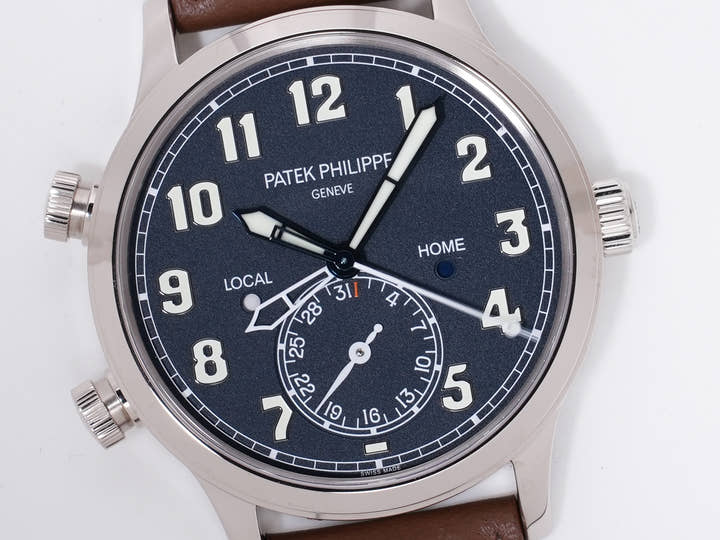 パテックフィリップ カラトラバ パイロット トラベルタイム Ref.5524G-001 ホワイトゴールド ブルー文字盤 未使用 mprnteuk
