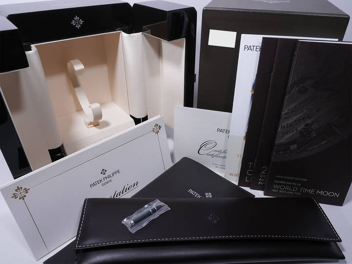 パテックフィリップ コンプリケーション ワールドタイム ムーンフェイズ Ref.5575G-001 ホワイトゴールド ブラック文字盤
